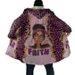 Black Her Story Cloak Faith Pink Leopard - African Pride
