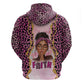 Black Her Story Hoodie Faith Pink Leopard - African Pride