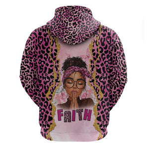 Black Her Story Hoodie Faith Pink Leopard - African Pride