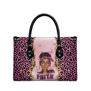 Black Her Story Leather Bag Faith Pink Leopard - African Pride