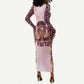 Black Her Story Long Sleeve Bodycon Dress Faith Pink Leopard - African Pride