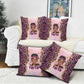 Black Her Story Pillow Cover Faith Pink Leopard - African Pride