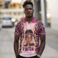 Black Her Story Polo Shirt Faith Pink Leopard - African Pride
