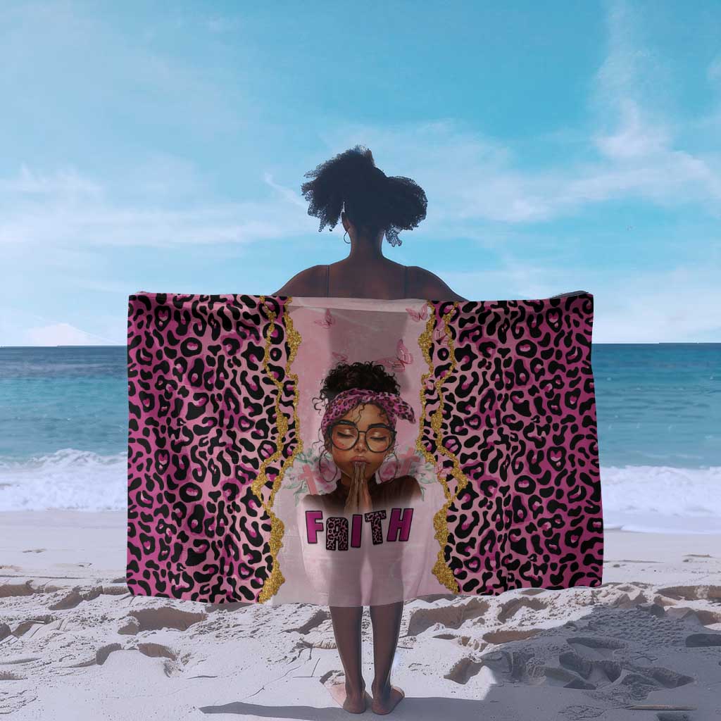 Black Her Story Sarong Faith Pink Leopard - African Pride