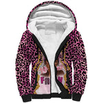 Black Her Story Sherpa Hoodie Faith Pink Leopard - African Pride