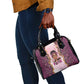 Black Her Story Shoulder Handbag Faith Pink Leopard - African Pride