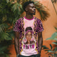 Black Her Story T shirt Faith Pink Leopard - African Pride