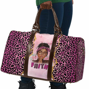 Black Her Story Travel Bag Faith Pink Leopard - African Pride
