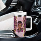 Black Her Story Tumbler With Handle Faith Pink Leopard - African Pride