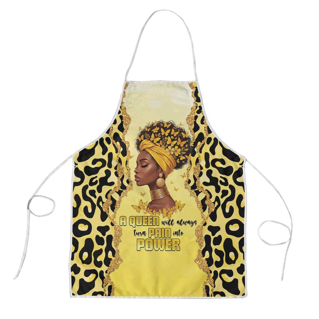 Black Her Story Apron A Queen Turns Pain Into Power - African Pride
