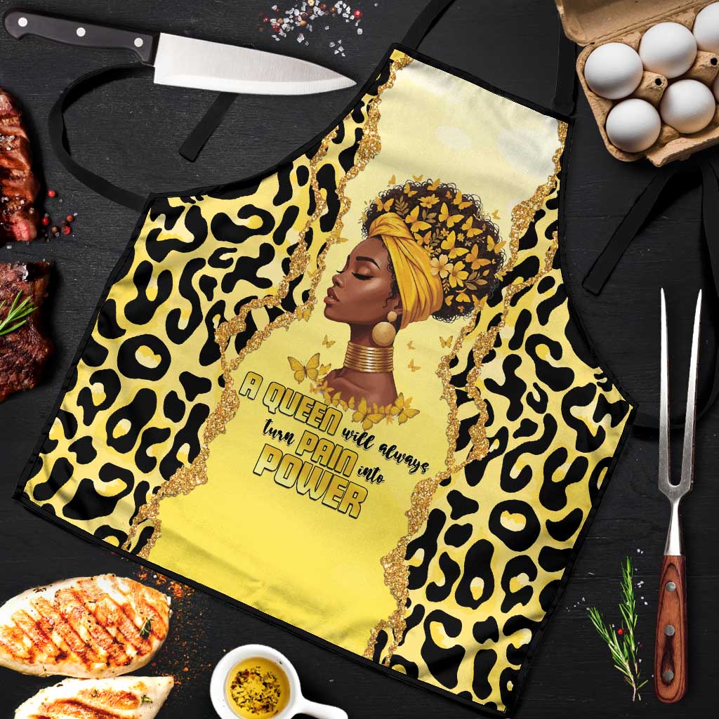 Black Her Story Apron A Queen Turns Pain Into Power - African Pride