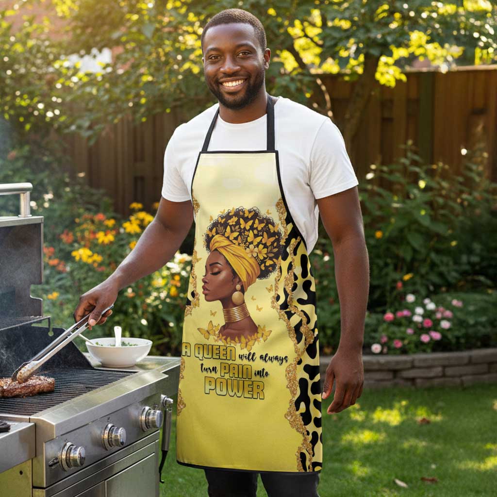 Black Her Story Apron A Queen Turns Pain Into Power - African Pride