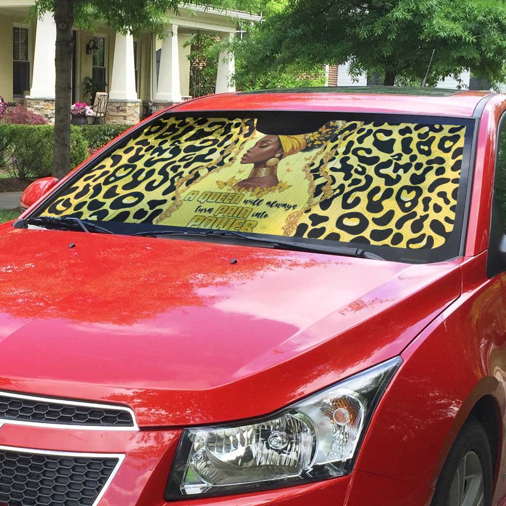 Black Her Story Auto Sun Shade A Queen Turns Pain Into Power - African Pride