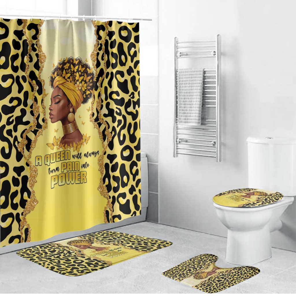Black Her Story Bathroom Set A Queen Turns Pain Into Power - African Pride