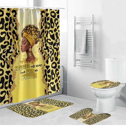 Black Her Story Bathroom Set A Queen Turns Pain Into Power - African Pride