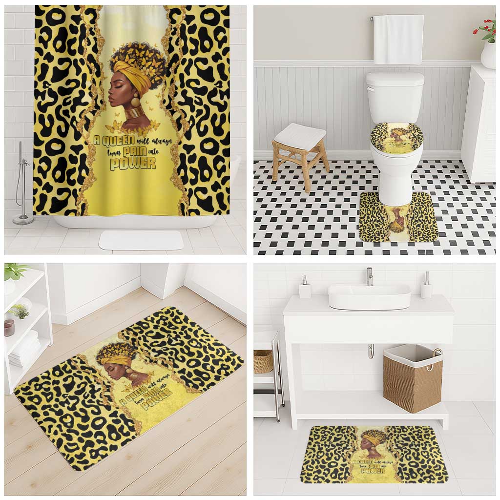 Black Her Story Bathroom Set A Queen Turns Pain Into Power - African Pride