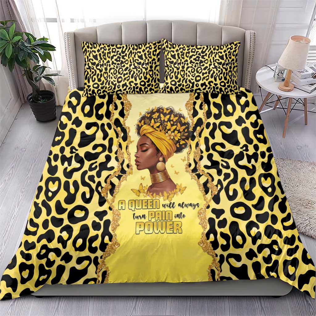 Black Her Story Bedding Set A Queen Turns Pain Into Power - African Pride