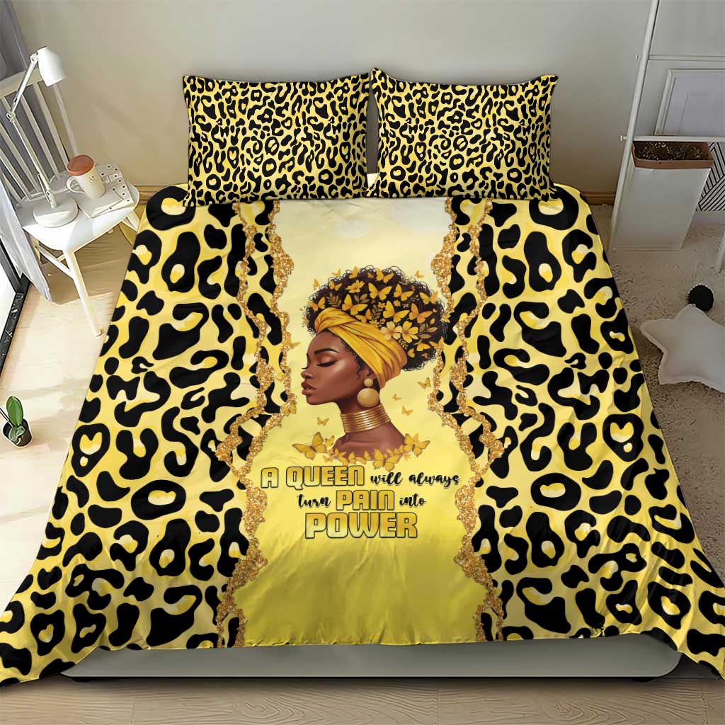 Black Her Story Bedding Set A Queen Turns Pain Into Power - African Pride