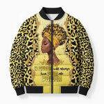 Black Her Story Bomber Puffer Jacket A Queen Turns Pain Into Power - African Pride
