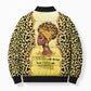 Black Her Story Bomber Puffer Jacket A Queen Turns Pain Into Power - African Pride