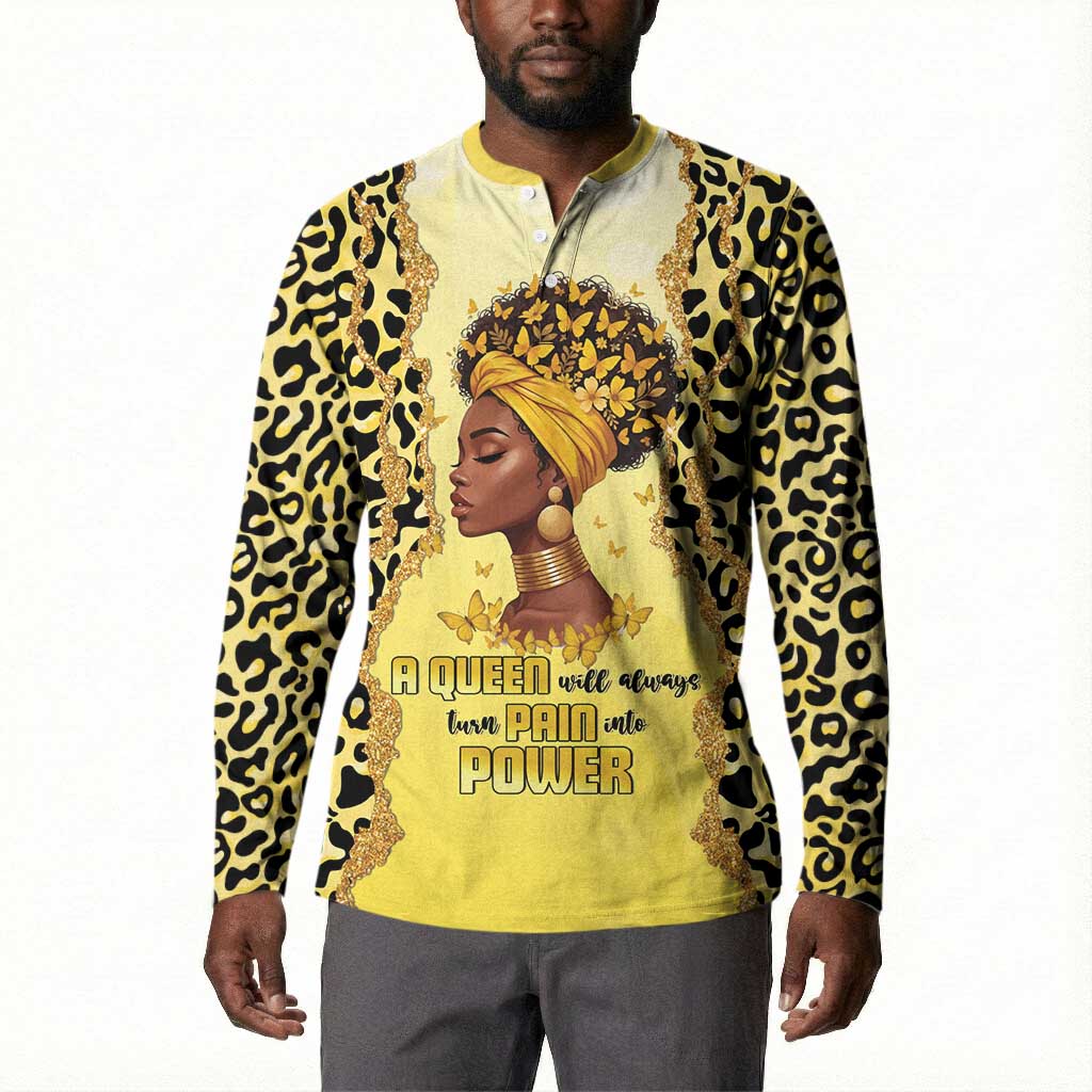 Black Her Story Button Sweatshirt A Queen Turns Pain Into Power