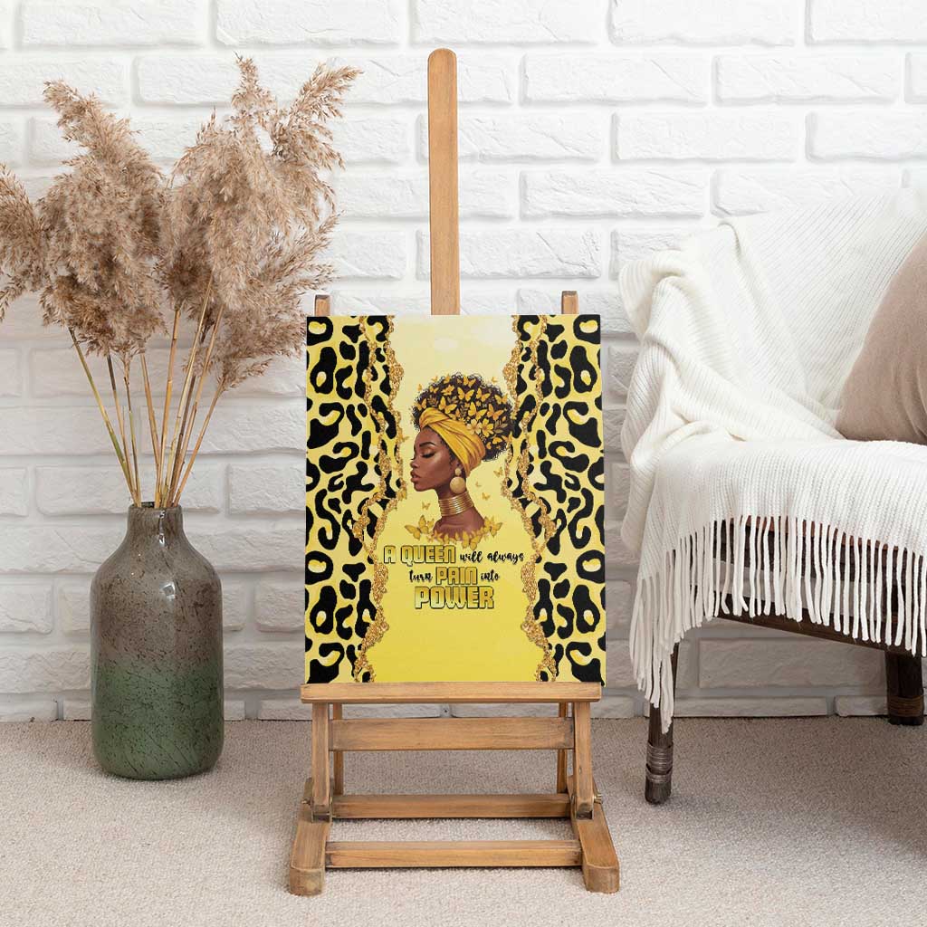 Black Her Story Canvas Wall Art A Queen Turns Pain Into Power - African Pride