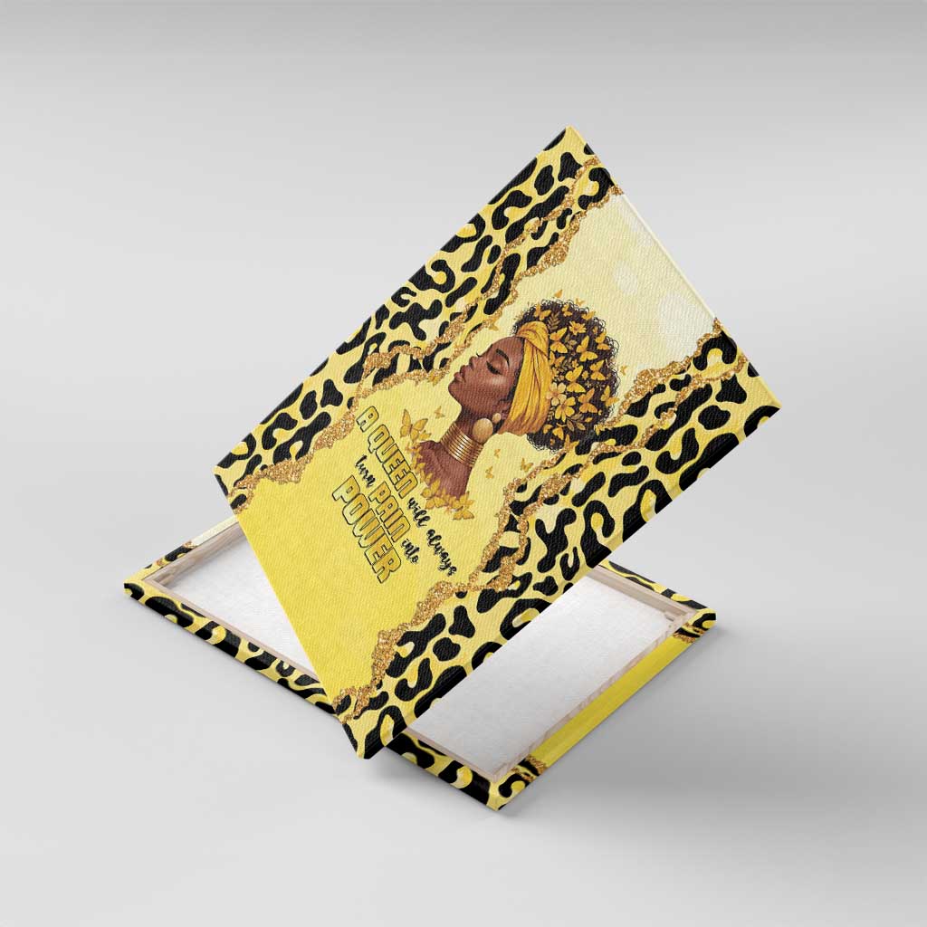 Black Her Story Canvas Wall Art A Queen Turns Pain Into Power - African Pride