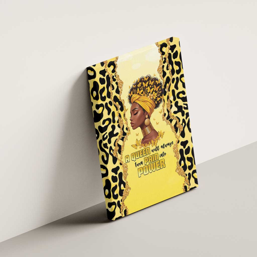 Black Her Story Canvas Wall Art A Queen Turns Pain Into Power - African Pride