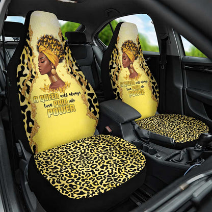 Black Her Story Car Seat Cover A Queen Turns Pain Into Power - African Pride