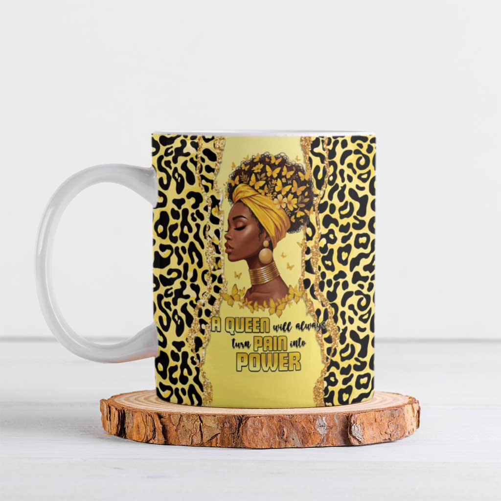 Black Her Story Ceramic Mug A Queen Turns Pain Into Power - African Pride