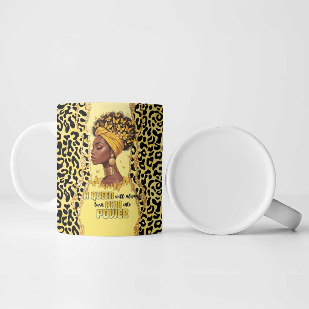 Black Her Story Ceramic Mug A Queen Turns Pain Into Power - African Pride