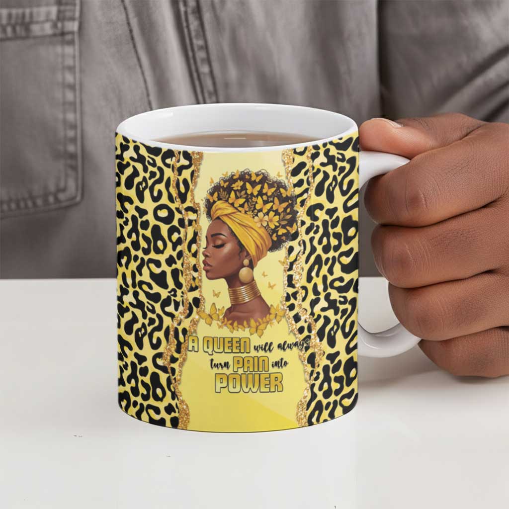 Black Her Story Ceramic Mug A Queen Turns Pain Into Power - African Pride