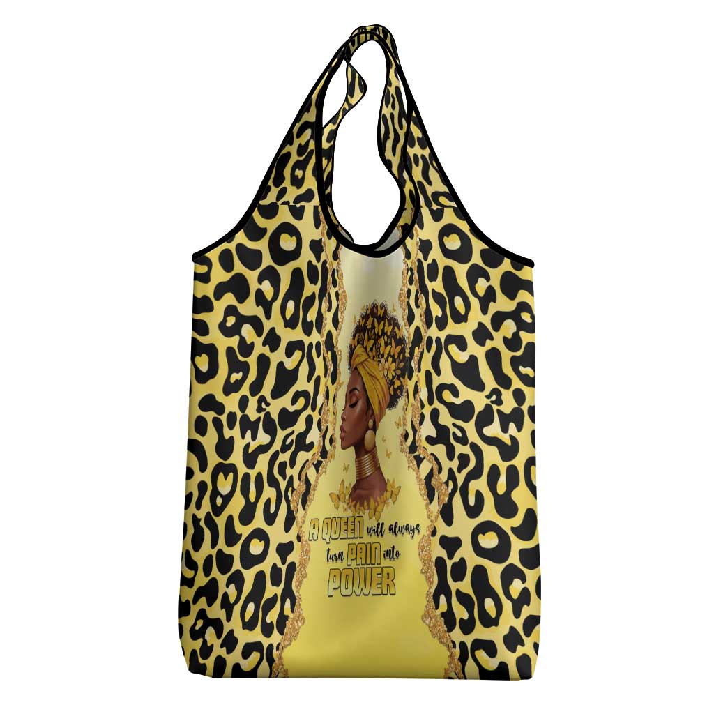 Black Her Story Grocery Bag A Queen Turns Pain Into Power - African Pride