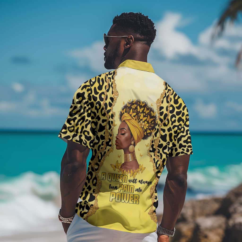Black Her Story Hawaiian Shirt A Queen Turns Pain Into Power - African Pride