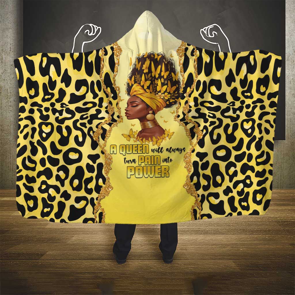 Black Her Story Hooded Blanket A Queen Turns Pain Into Power - African Pride