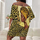 Black Her Story Off Shoulder Short Dress A Queen Turns Pain Into Power - African Pride