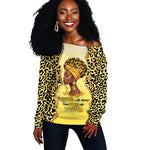 Black Her Story Off Shoulder Sweater A Queen Turns Pain Into Power - African Pride