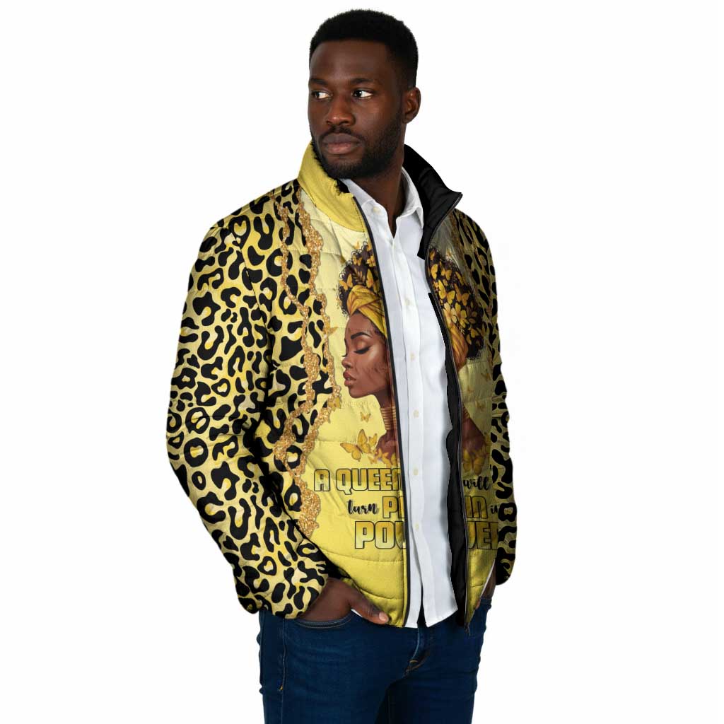 Black Her Story Padded Jacket A Queen Turns Pain Into Power - African Pride
