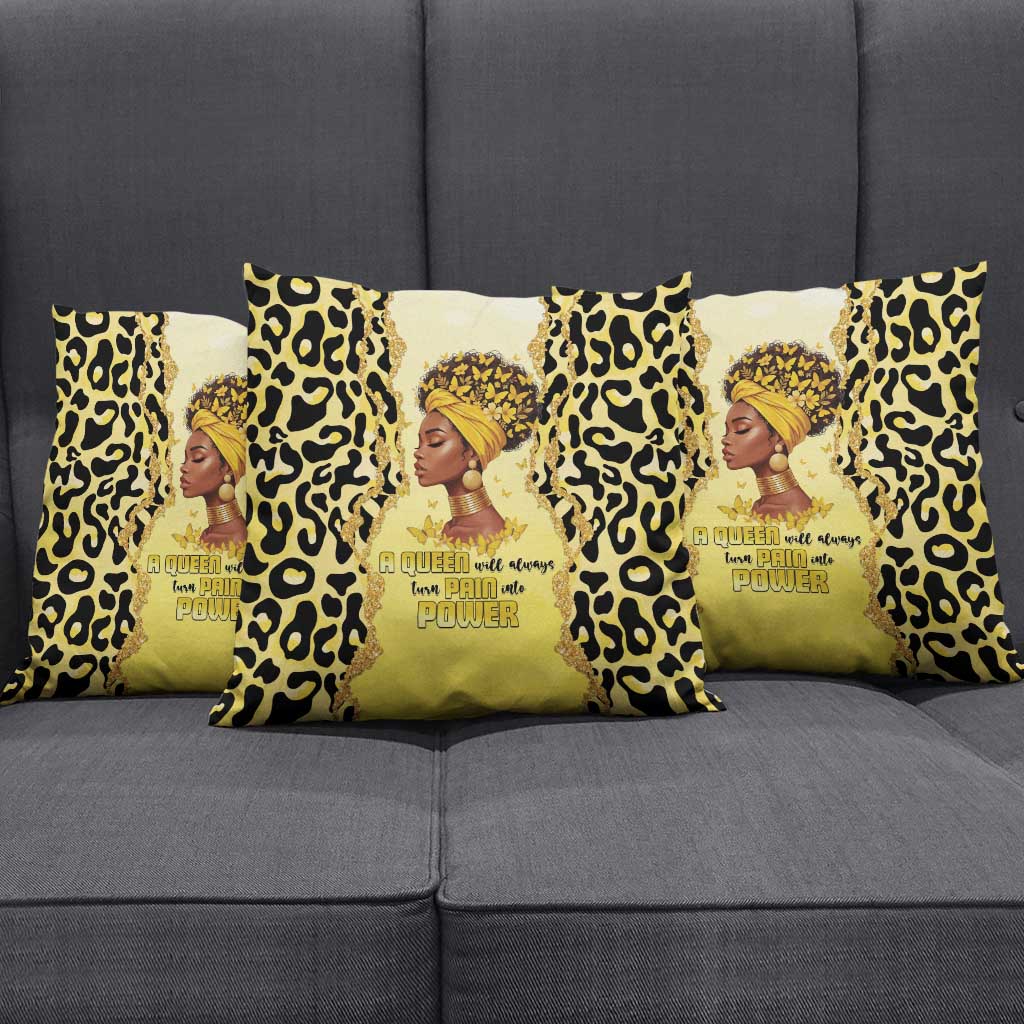 Black Her Story Pillow Cover A Queen Turns Pain Into Power - African Pride