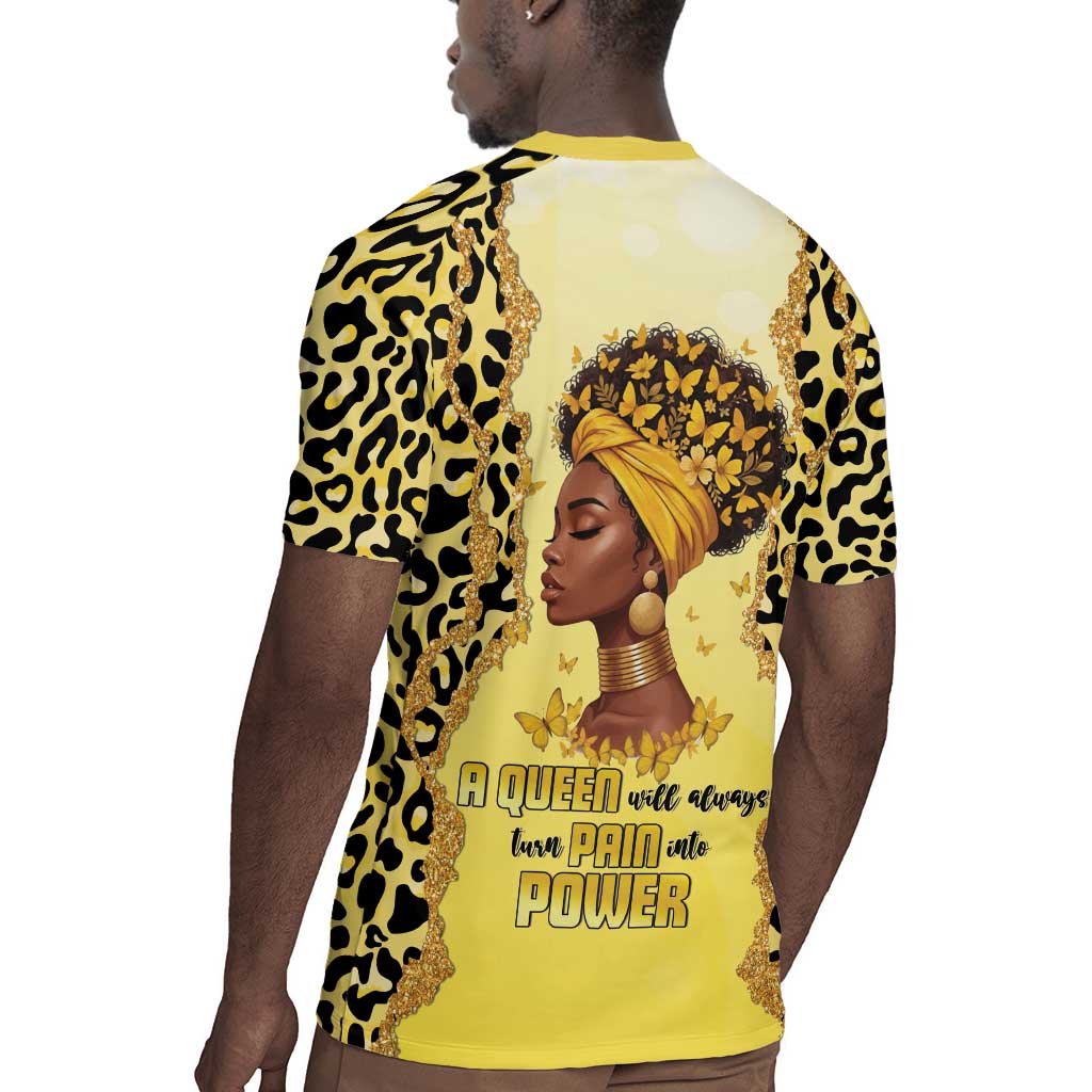 Black Her Story Rugby Jersey A Queen Turns Pain Into Power - African Pride