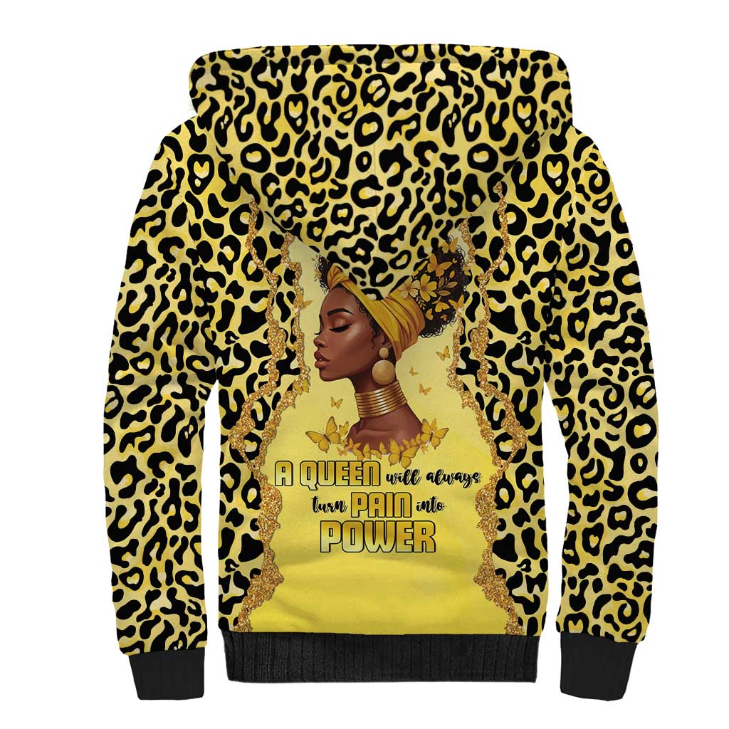 Black Her Story Sherpa Hoodie A Queen Turns Pain Into Power - African Pride