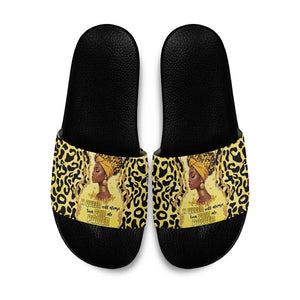 Black Her Story Slide Sandals A Queen Turns Pain Into Power - African Pride