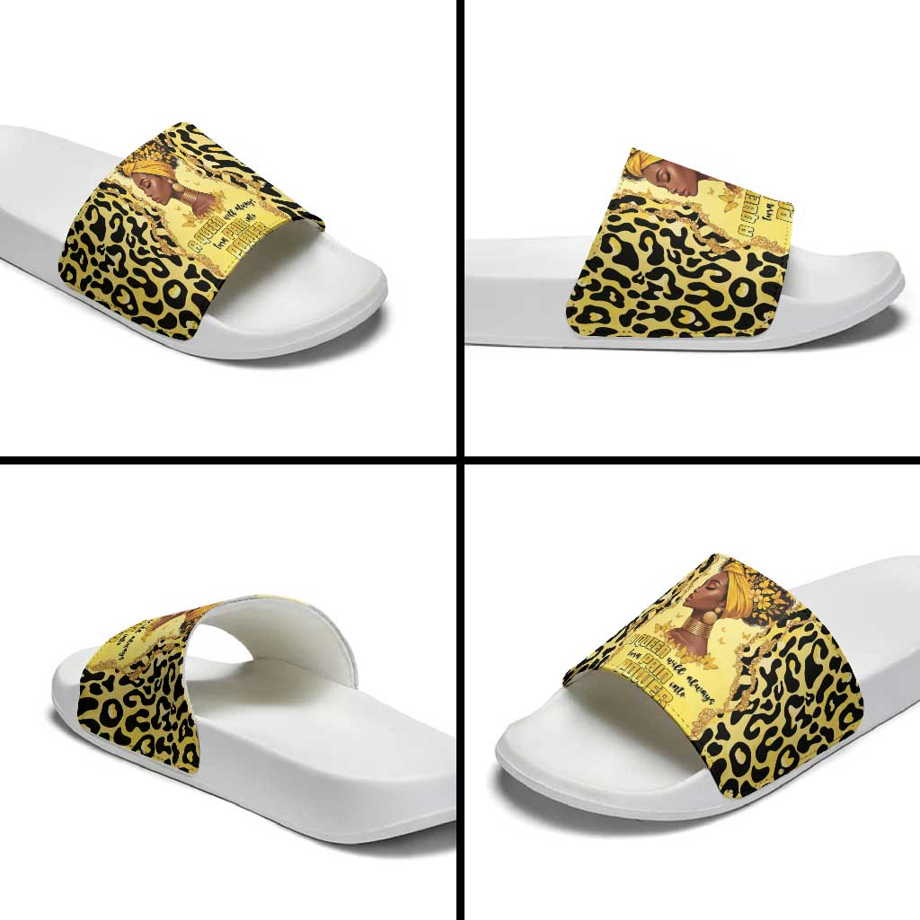 Black Her Story Slide Sandals A Queen Turns Pain Into Power - African Pride