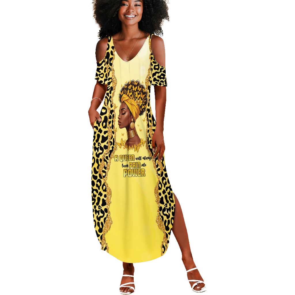 Black Her Story Summer Maxi Dress A Queen Turns Pain Into Power - African Pride