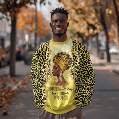 Black Her Story Sweatshirt A Queen Turns Pain Into Power - African Pride
