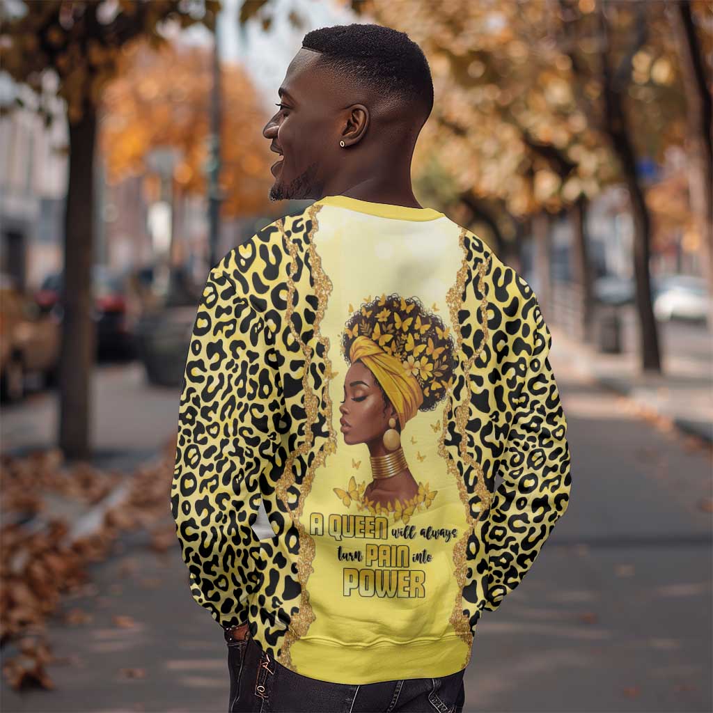 Black Her Story Sweatshirt A Queen Turns Pain Into Power - African Pride
