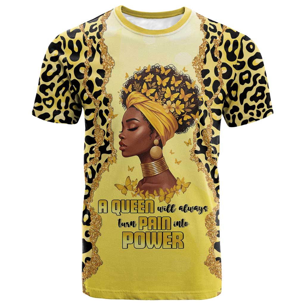 Black Her Story T shirt A Queen Turns Pain Into Power - African Pride