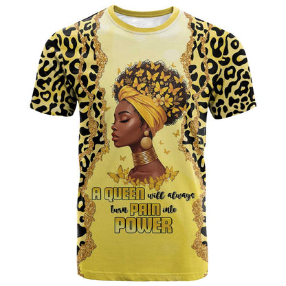 Black Her Story T shirt A Queen Turns Pain Into Power - African Pride