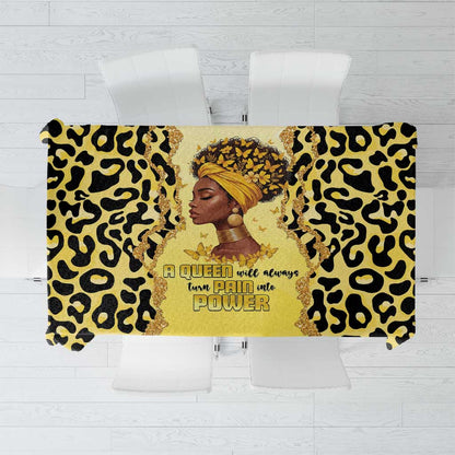 Black Her Story Tablecloth A Queen Turns Pain Into Power - African Pride