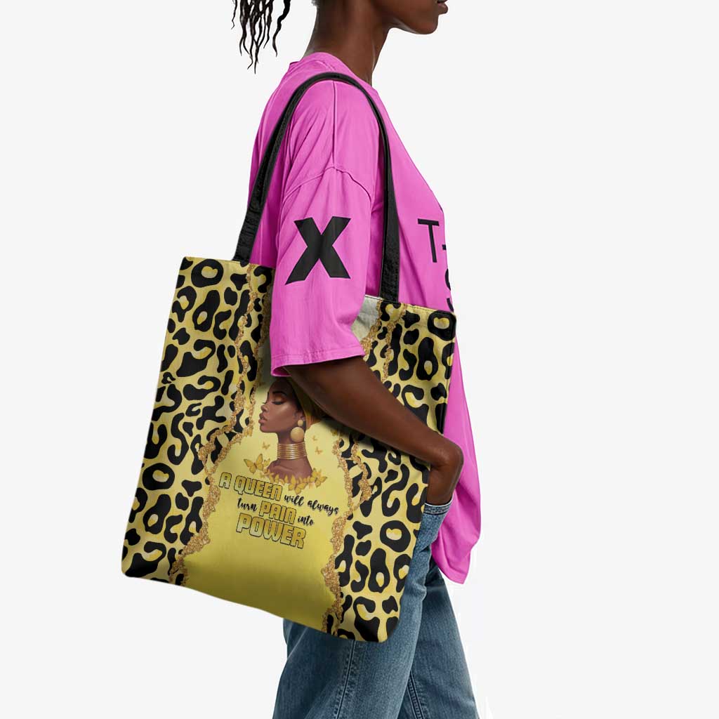 Black Her Story Tote Bag A Queen Turns Pain Into Power - African Pride